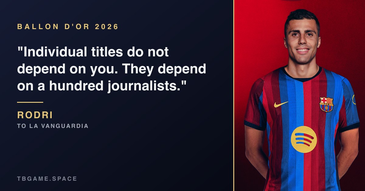 Rodri: Barcelona Have Chosen Lamine Yamal, and the Ballon d'Or Depends on a Hundred Journalists